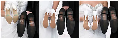 Fun Bride And Groom Shoe Stickers / Shoe Talk Wedding Gift • $4.95