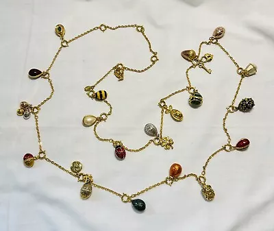 Vintage Joan Rivers Charm Necklace 49” • $375