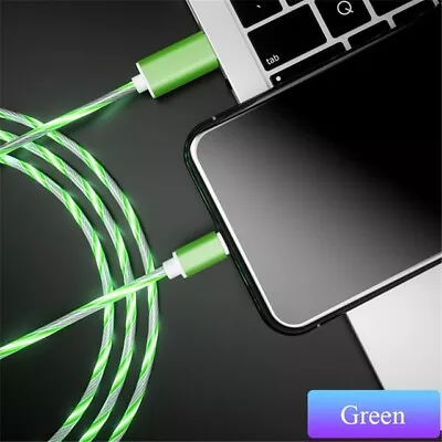 IPHONE Cable Led Data USB Charger Light Up • £7.98