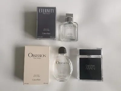 Calvin Klein Man Obsession & Eternity After Shave - Empty Bottles • £6