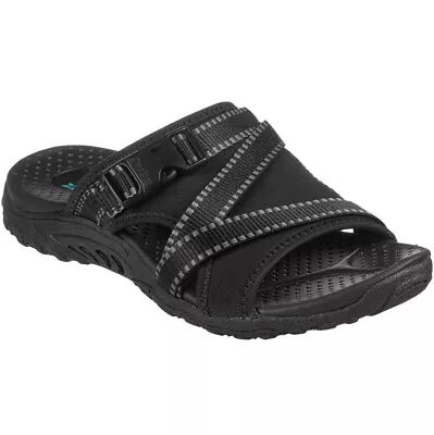 SKECHERS WOMEN'S REGGAE - PERFECT PLANNING SPORT SANDAL Size 7 Black NEW • $29.95