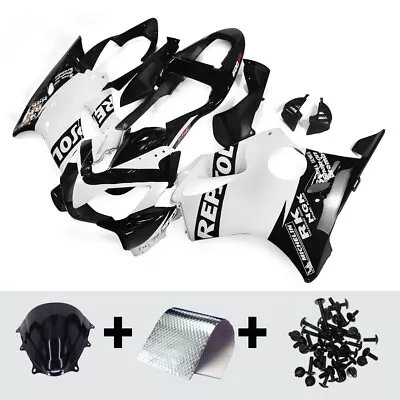 ABS Plastic Bodykit For Honda CBR600F4i 2001-2003 White Black Fairings Bodywork • $395.95