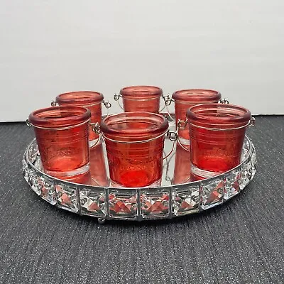 £11.95 • Buy New Yankee Candle Glass Bucket Ruby Tea Light Votive Holder 6 Pack