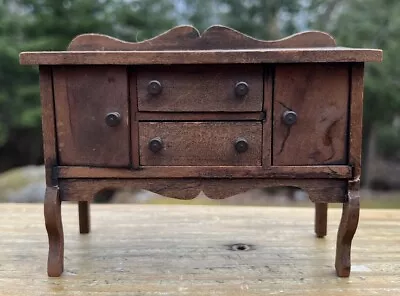 Vintage Handmade Dollhouse Dresser Credenza Furniture Repaired Leg 4” Tall • $4.99