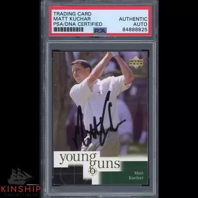 Matt Kuchar Signed 2001 Upper Deck Rookie Card PSA DNA Slabbed Golf Auto C2207 • $49