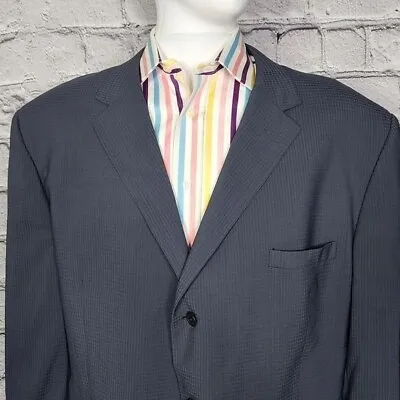 Versace Classic Collection Slate Blue Three Button Sports Coat Men's 50S • $110