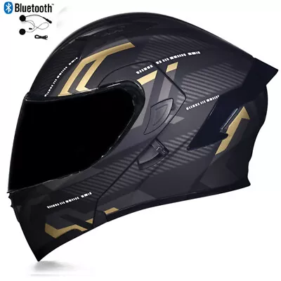 DOT Modular Motorcycle Bluetooth Helmet Full Face Scooter Crash Flip Up Helmet • $66.87