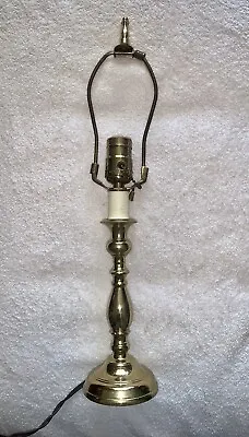 VIRGINIA METALCRAFTERS COLONIAL WILLIAMSBURG Vtg Brass Candlestick Lamp 18  • $64.99
