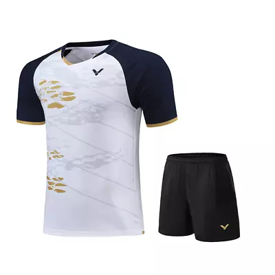 VICTOR Adult Kid Sports Suit Tennis Table Badminton Clothes Set T Shirts+shorts • $32