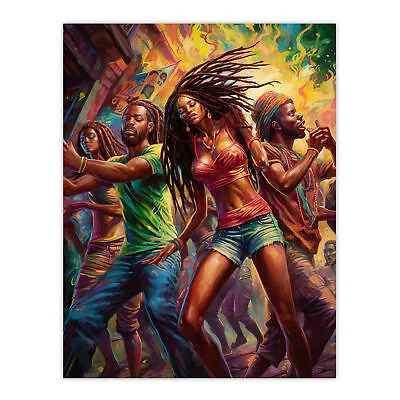 Reggaeton Latin Street Dance Reggae Music Dance Hall Wall Art Poster Print • £15.99