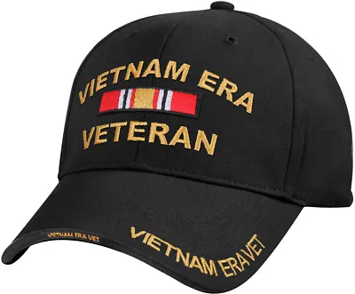 Black Vietnam ERA Veteran Deluxe Low Profile Baseball Hat Cap • $16.99