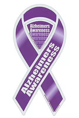 Magnetic Bumper Sticker - Alzheimers Awareness - Ribbon Shaped Support Magnet • $7.99