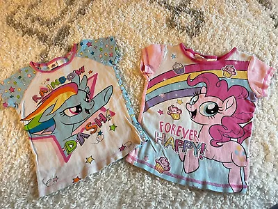 My Little Pony Lot Of 2 Pajama Tops Short Sleeve Crewneck Sz 8 Girls L • $19.99