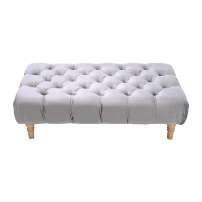 £55.95 • Buy Living Room Long Bench Coffee Table Sofa Footrest Stool Velvet Tufted Bench Uk