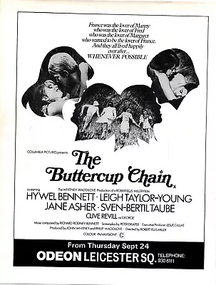 Framed Movie Advert 11x8  Ther Buttercup Chain. Hywell Bennett & Jane Asher • £22.99