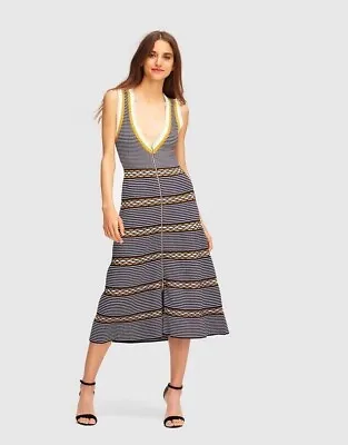 $90 • Buy Alice Mccall Multi Strange Girl Knit Midi Dress - Size 12 Au (rrp $395)