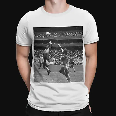 Hand Of God T-Shirt - Football Soccer Retro Vintage Classic Jersey World Cup • £8.39