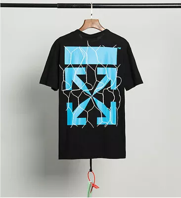 OFF WHITE Bending Wire Arrow Men's Short Sleeve T-shirt Unisex Casual Loose Tee • £24