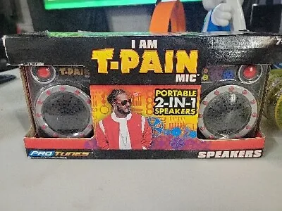 T-Pain Microphone Speakers Portable I Am Mic PRO TUNES Speakers RARE HTF New • $23.99