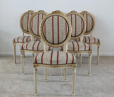Antique Vintage French Chairs Louis XVI Style Dining Chairs 6  • $3900