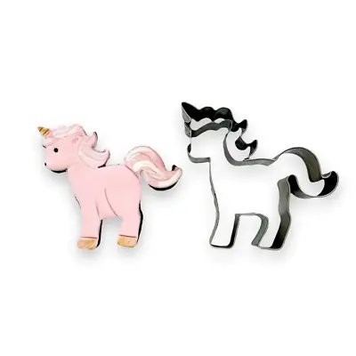 $7 • Buy Unicorn With Details (8.5cm) Stainless Steel Cookie Cutter