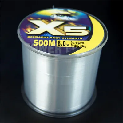 500M Nylon Line Mono Clear Super Strong X5 Fishing Line Monofilament  0.9~12.2kg • $10.90