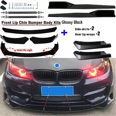 Front Bumper Lip Chin Spoiler Splitter Side Skirt +Rear Lip For 3 Series E30 E46 • $55.99