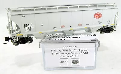 N Scale Trinity 5161 Cu Ft Covered Hopper - BNSF (SP&S) #482111 - IMRC #67243-02 • $34.95