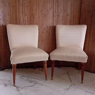 Pair Of Mid Century Modern Italian Cocktail Chairs Buffa Style Era • $1300