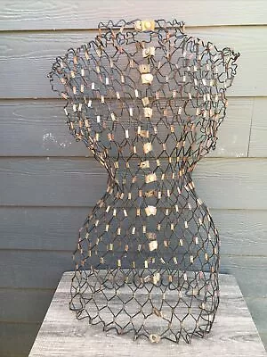 VINTAGE  MY DOUBLE  WIRE DRESS FORM 31” Tall Female Figure Mannequin Mesh • $150.55