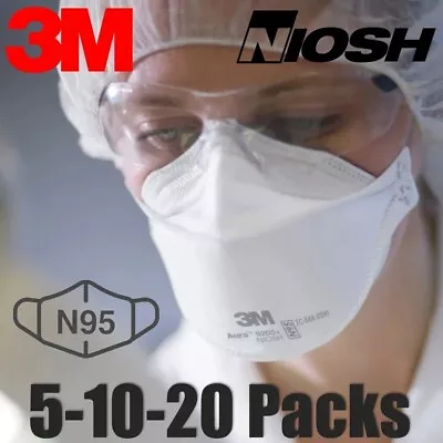 3M Aura 9205+ N95 NIOSH Approved Particulate Respirator Face Mask | USA Made | • $8.99