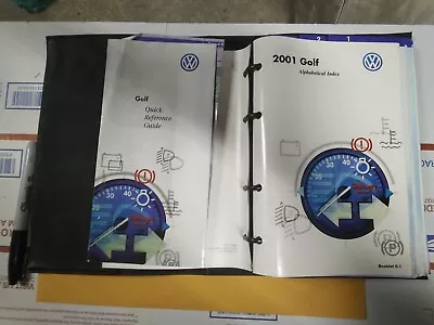 2001 Vw Golf  Owners Manual & Case (quick Ref & Maint & Etc) • $18