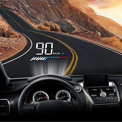 Universal Digital Car GPS HUD Head Up Display LED HD Speedometer Overspeed Alarm • $26