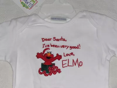 Sesame Street Christmas Elmo One Piece Outfit Size 0-3 Months NWT • $13.49