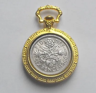 £2.99 • Buy 1966 Lucky Sixpence Gold Tone Medal Charm World Cup England Football Winner Coin