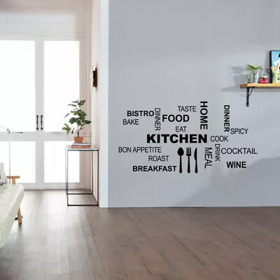  Kitchen Words Wall Sticker Vinyl Kitchen Wall Decal Removable DIY Waterproof • $7.16