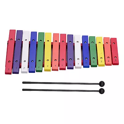 15 Keys Xylophone Colorful Musical Percussion Instrument Early L8C8 • $30.49