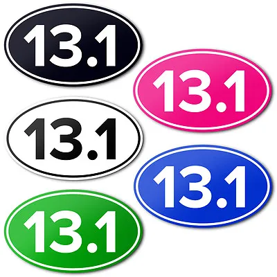 13.1 HALF MARATHON ANTI-UV VINYL BUMPER STICKER  - Running Race Oval Car Decal • $3.95