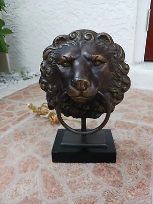 Maitland Smith - Vintage Large Brass Lion Head Lamp/night Light • $349.99