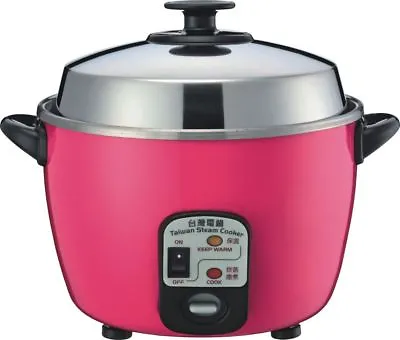 澳洲版桃红色Pink11人Taiwan Steam Rice Cooker Stainless台湾产无铝纯钢一年保固送蒸盘 比TATUNG大同电锅好更便宜哦 • $250