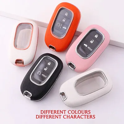 For Honda Civic CRV XRV HR-V Pilot Colored Leather Remote Car Key Cover Case Bag • $34.38