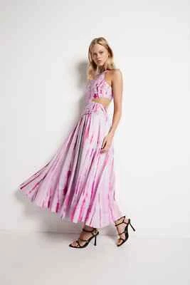 $290 • Buy BNWT Aje Introspect Cut Out Midi Dress - Size AU 12 / US 8 Ripple Tie Dye