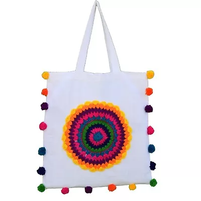 VEDI ARTISTRY Multi-Color Shopping Bag Tote Bag Cotton Bag • $19.99