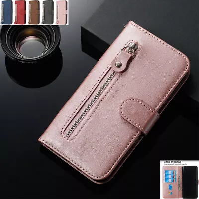  For Huawei P30Pro Nova 3e Y6 Y7 2019 Magnetic Leather Zipper Wallet Case Cover • $15.89