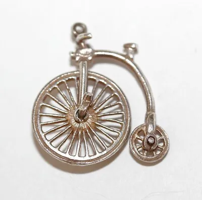 Vintage Sterling Silver Moving Bicycle Bracelet Charm By Nuvo 2.4g • $14.99