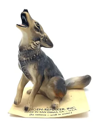 Hagen-Renaker Coyote Miniature On Card Wolf Dog Howling 2.25” H Small Paint Chip • $21