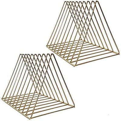 £28.99 • Buy 2 Pack Triangle Desktop Magazine File Holder Rack, Sturdy 9 Slot Iron Storage