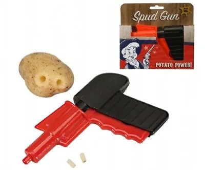 Keycraft Fumfings Spud Gun - Py17 Potato Red Black Toy Gun Pretend Play Fun Boys • £6.49