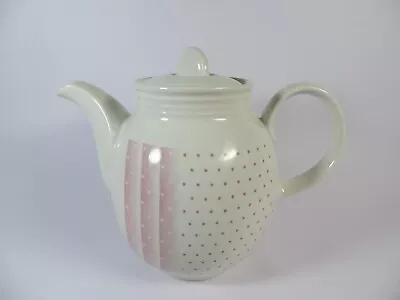 Vintage Churchill England Teapot Pink Stripes And Dots Holds 3 Cups In VGC • $27