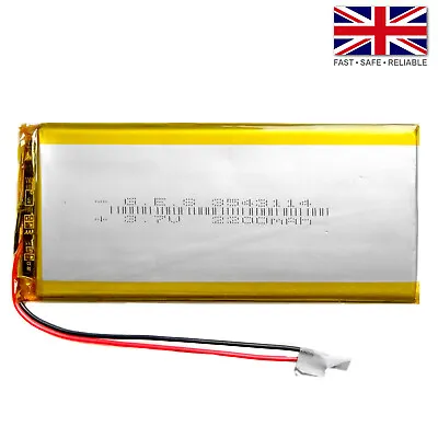 3.7V 2200mAh LiPo 1S Polymer Rechargeable Battery: Tablet PAD PC Bank - 3543114 • £14.99